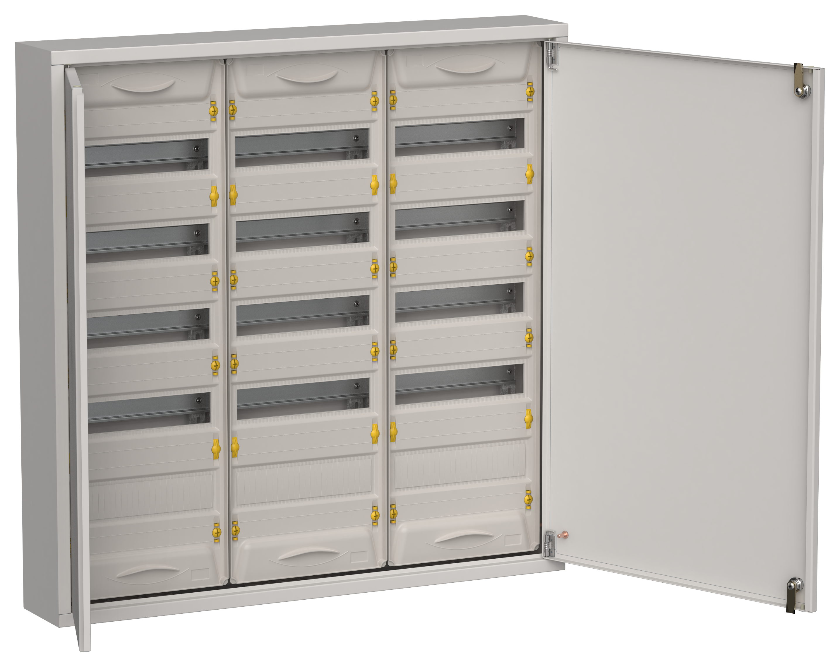 TITAN 5 Корпус металлический ЩРн-180 (3х60) 835х830х140мм IP31 серый (две двери) IEK TI5-50-N-3X060-31-7035