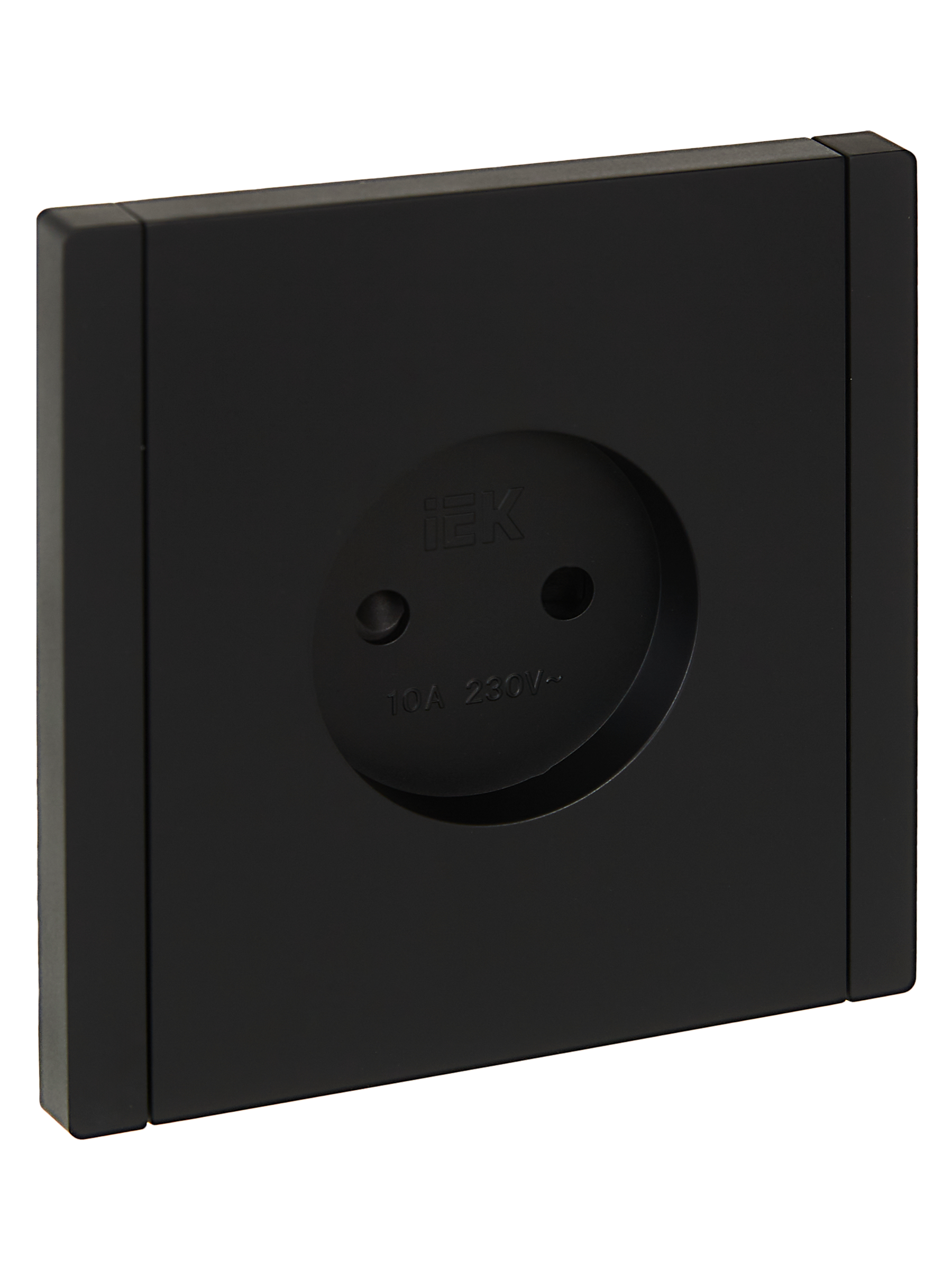 FORTE&PIANO Розетка 1-местная без заземления с защитными шторками винтовое крепление 10А FP117 черный IEK FP-R13-10-K02