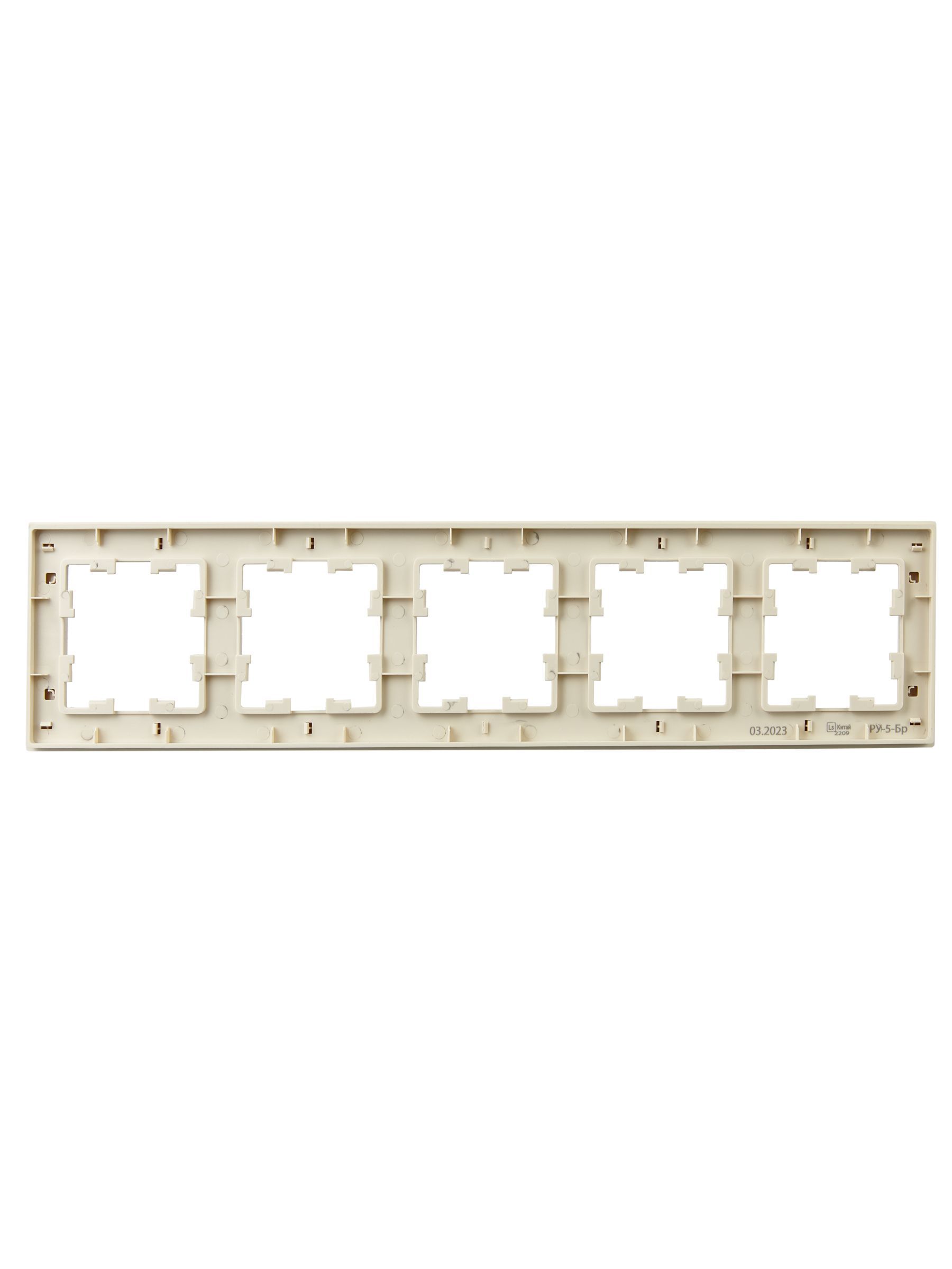 BRITE Рамка 5-местная РУ-5-Бр бежевый рифленый IEK - Фото 4