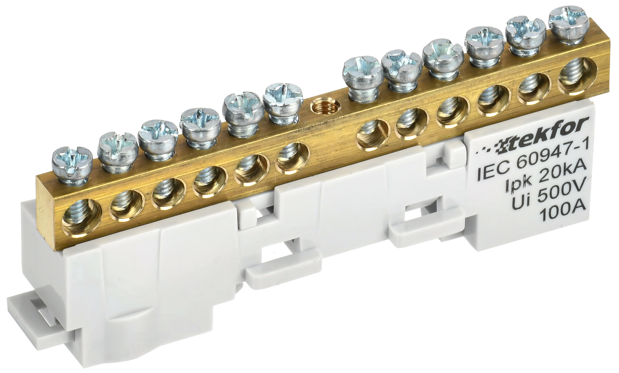 TEKFOR Шина L "фаза" неизолированная на универсальном держателе 6х9-12-Ср IEK TF-NN10-12-DL-K03