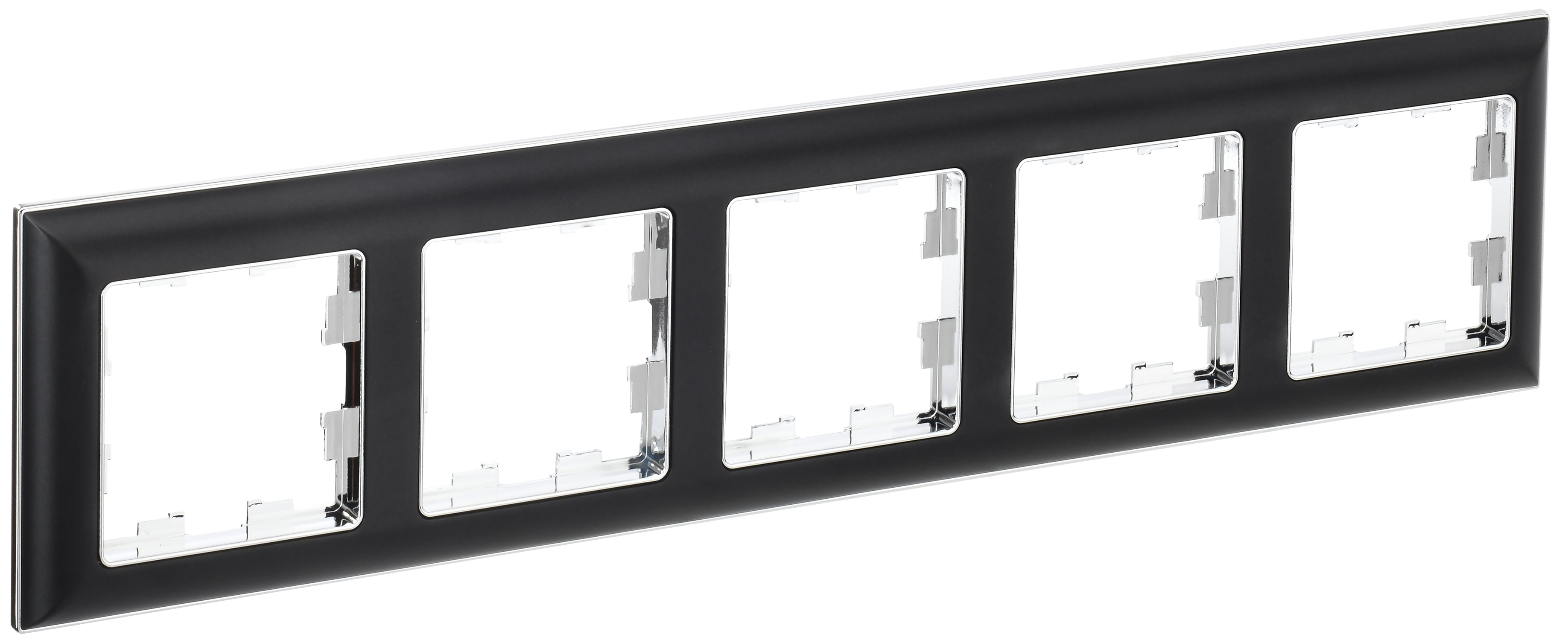 BRITE Рамка 5-местная РУ-5-Бр хром/черный IEK