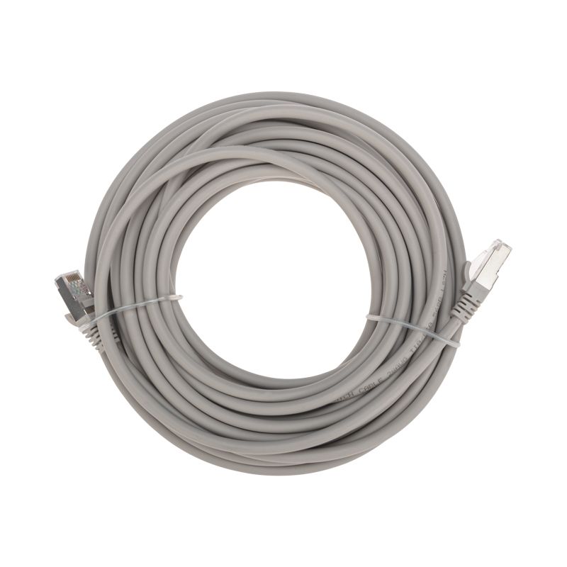 Патч-корд S/FTP, CAT 6A (10G), RJ45-RJ45, 28AWG, LSZH, серый, 10м REXANT 02-0390-10