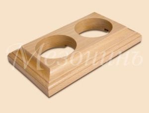 Рамка двухместная  "Престиж" без тонировки, для наружного и внутреннего монтажа, ТМ "МезонинЪ" GE707 GE70707-00