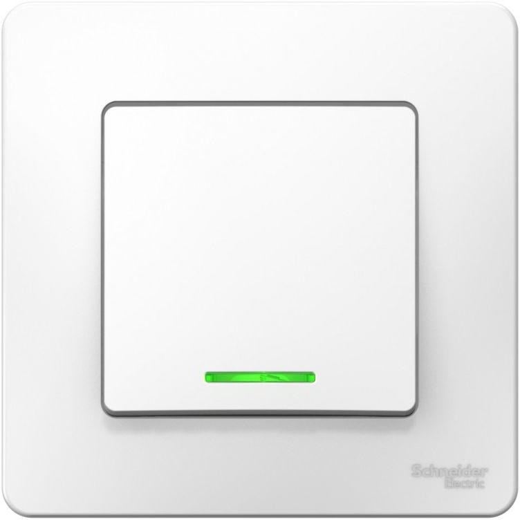 Выключатель 1-кл. СП Blanca 10А IP20 (сх. 1) 250В с подсветкой бел. SE BLNVS010111 - Фото 3