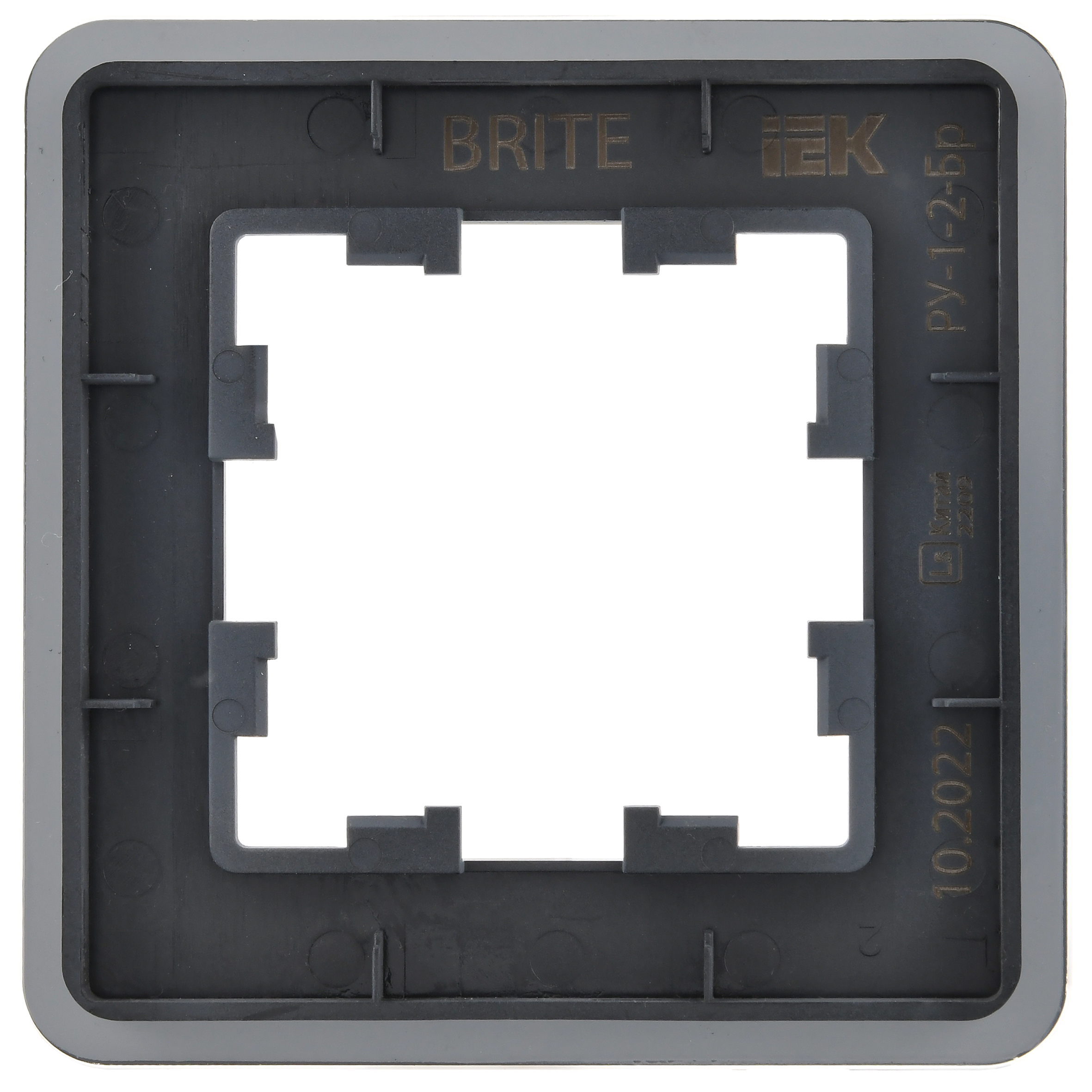 BRITE Рамка 1-местная РУ-1-2-Бр стекло графит RE IEK - Фото 5