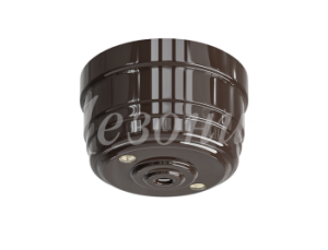 Корпус розетки потолочной пластиковый, D70x40, цвет - коричневый, серия УСАДЬБА, ТМ МЕЗОНИНЪ GE30811-04