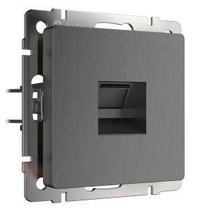 Розетка Ethernet RJ-45 (графит рифленый) Werkel W1181004