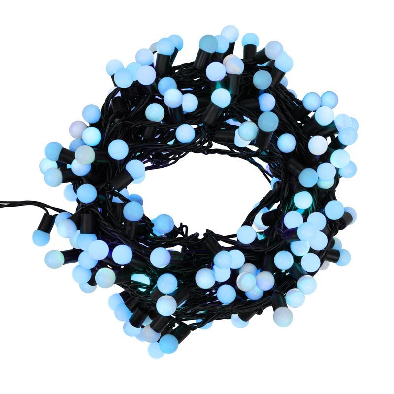 Гирлянда светодиодная Мультишарики Ø17,5мм 20м 200 LED СИНИЙ черный ПВХ IP65 постоянное свечение 230В нужен блок 303-500 NEON-NIGHT 303-503