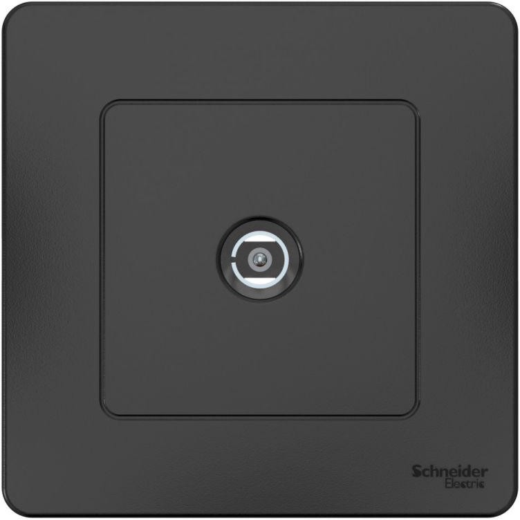 Розетка телевизионная TV 1-м СП Blanca коннектор антрацит SE BLNTS000016 - Фото 2