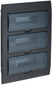 KREPTA 3 Корпус пластиковый ЩРВ-П-36 IP41 черный IEK MKP12-V-36-41-K02