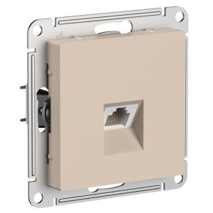 Розетка компьютерная AtlasDesign RJ45 кат.6А механизм песочн. SE ATN001286