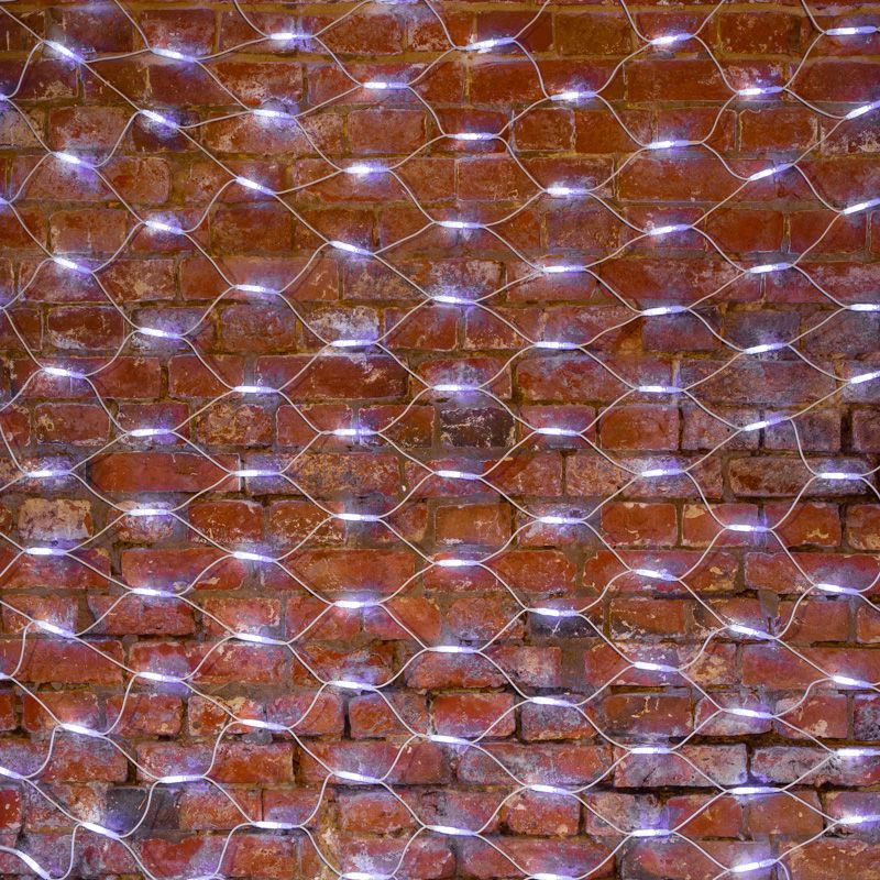 Гирлянда светодиодная Сеть 2x3м 432 LED БЕЛЫЙ белый каучук IP67 постоянное свечение 230В блок в комплекте NEON-NIGHT 217-145