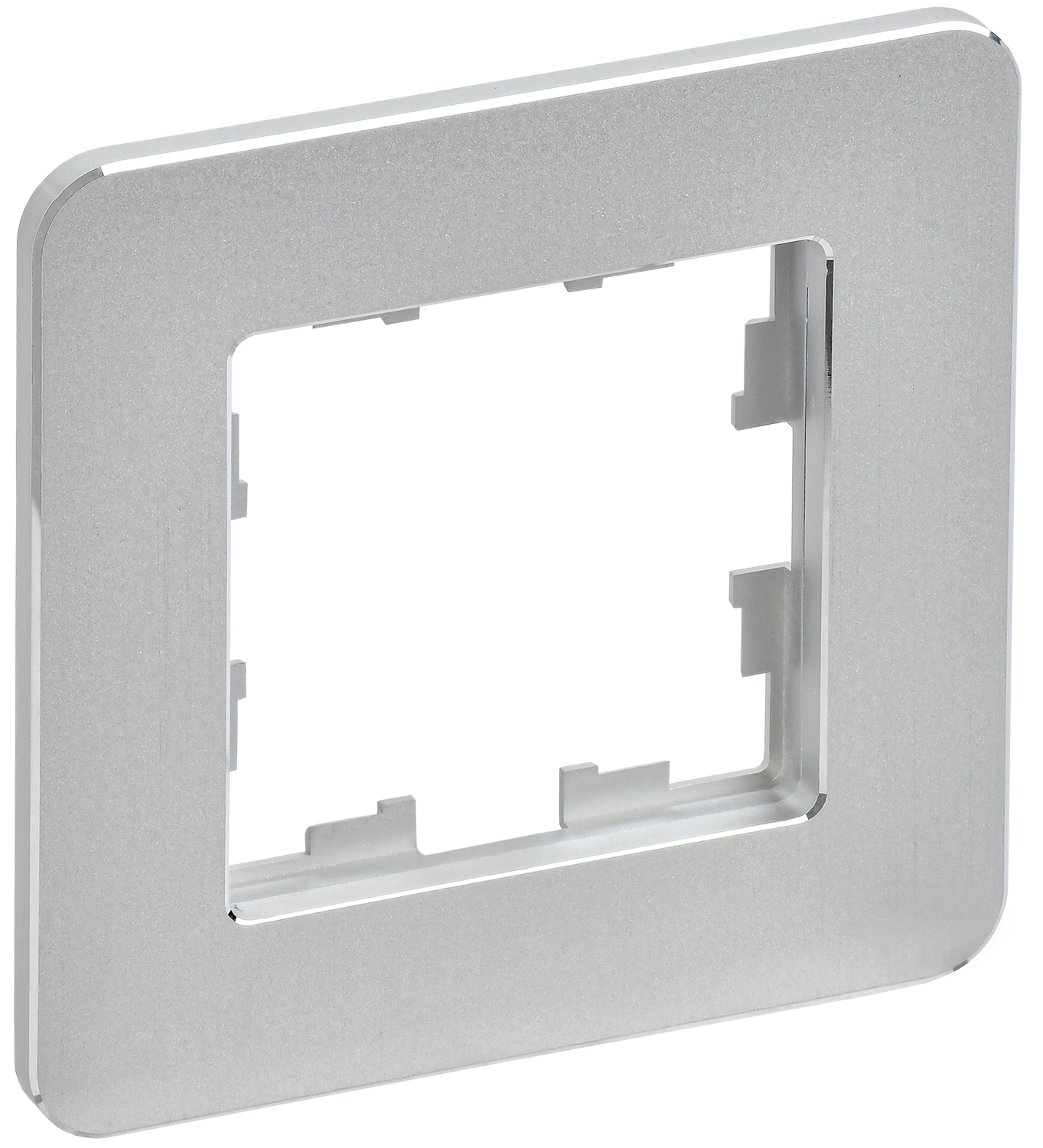 BRITE Рамка 1-местная РУ-1-1-Бр металл алюминий RE IEK
