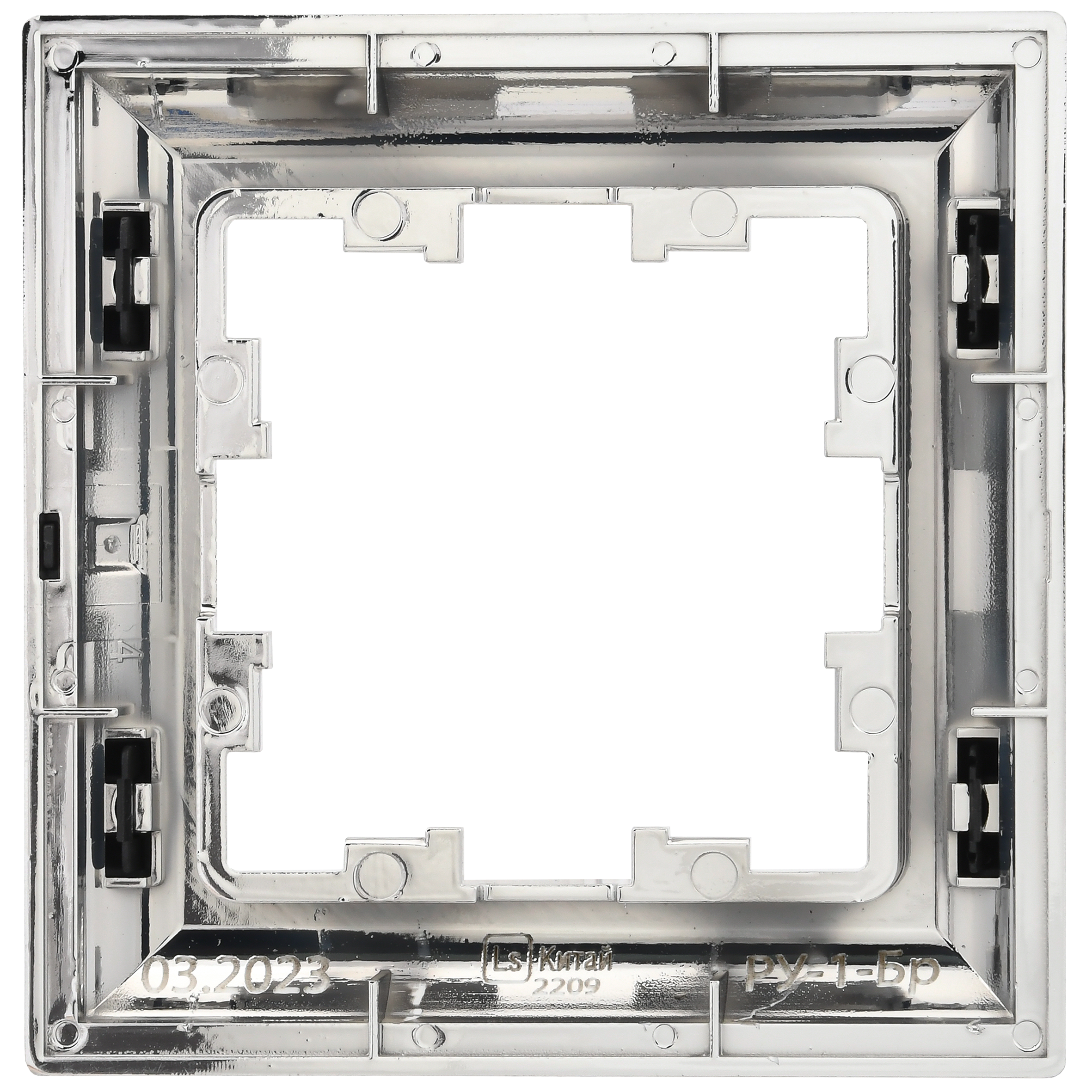 BRITE Рамка 1-местная РУ-1-Бр хром/черный IEK - Фото 3