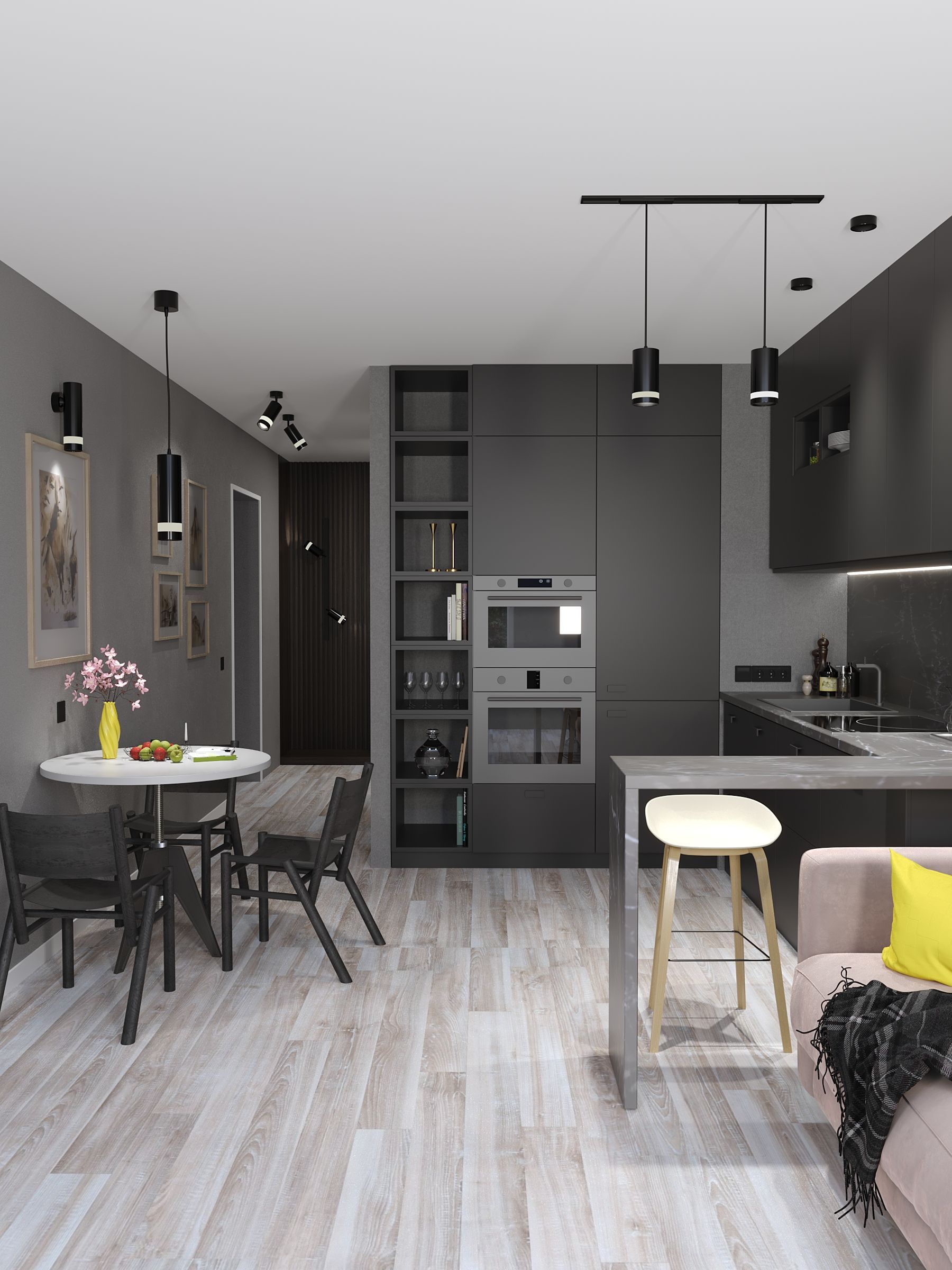 LIGHTING Светильник 4017 накладной потолочный под лампу GX53 черный/хром IEK - Фото 4