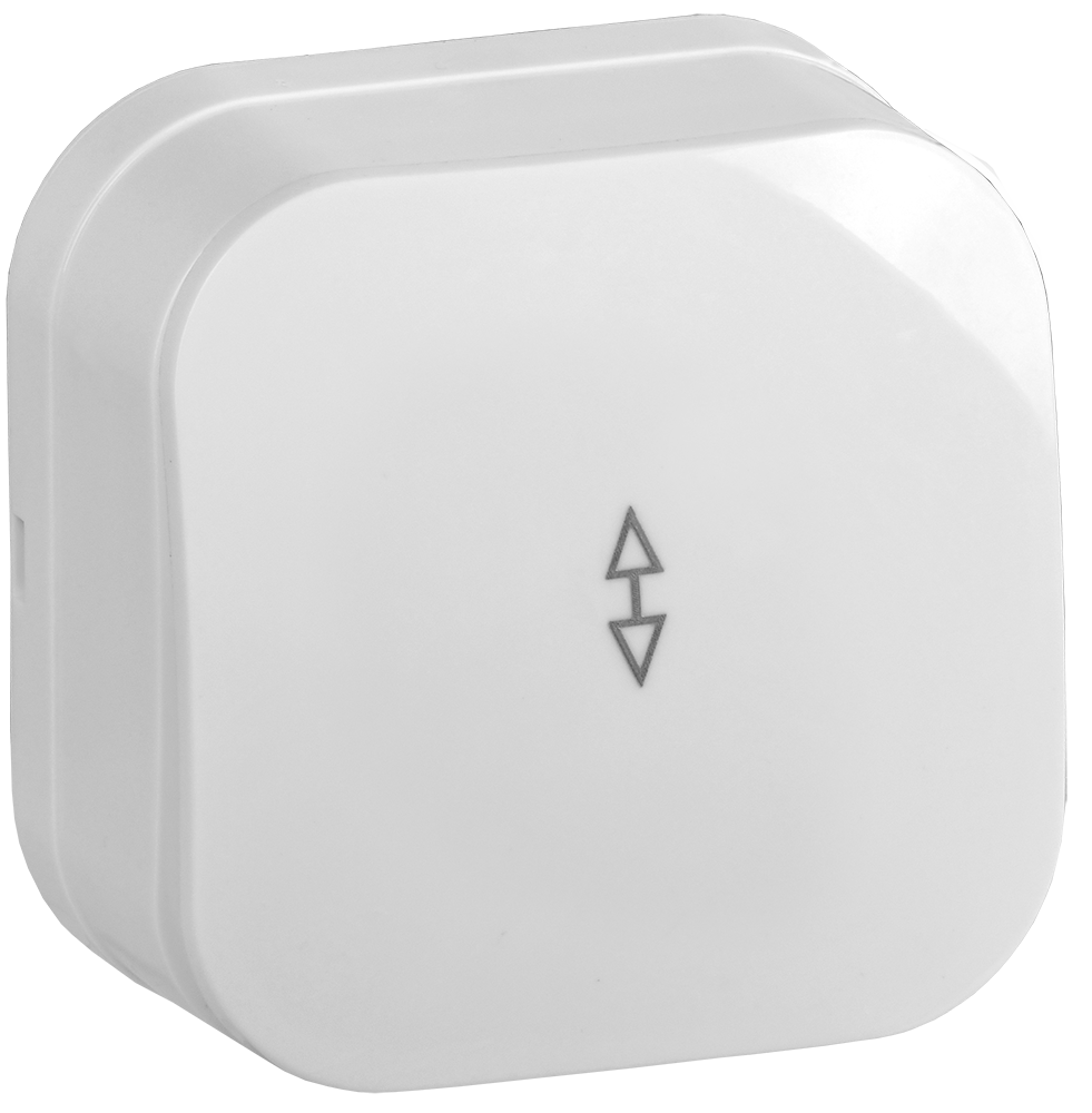 GLORY Выключатель 1-клавишный для открытой установки проходной 10А ВСп10-1-0-ХБ белый IEK EVH12-K01-10