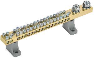 Шина N "ноль" на двух угловых изоляторах 200А ШНИ-10х18-36-L2-С IEK YNN30-36-C2-K03