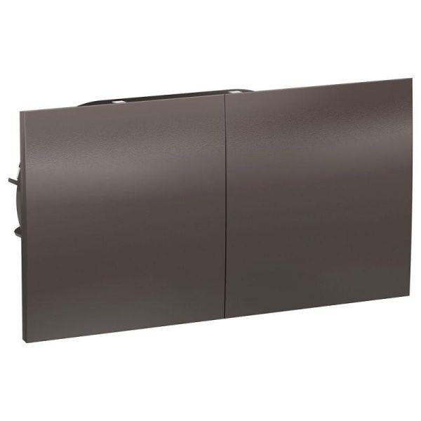 Розетка 2-м СП AtlasDesign 16А IP20 с заземл. защ. шторки со сдвижн. крышкой в сборе мокко SE ATN000