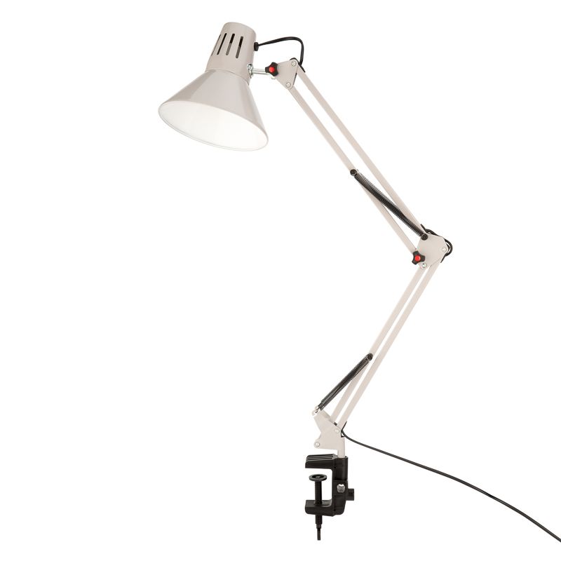 Светильник настольный REXANT Акцент на металлической стойке с винтовым зажимом, с цоколем Е27, 60 Вт, цвет лунный свет 603-1009