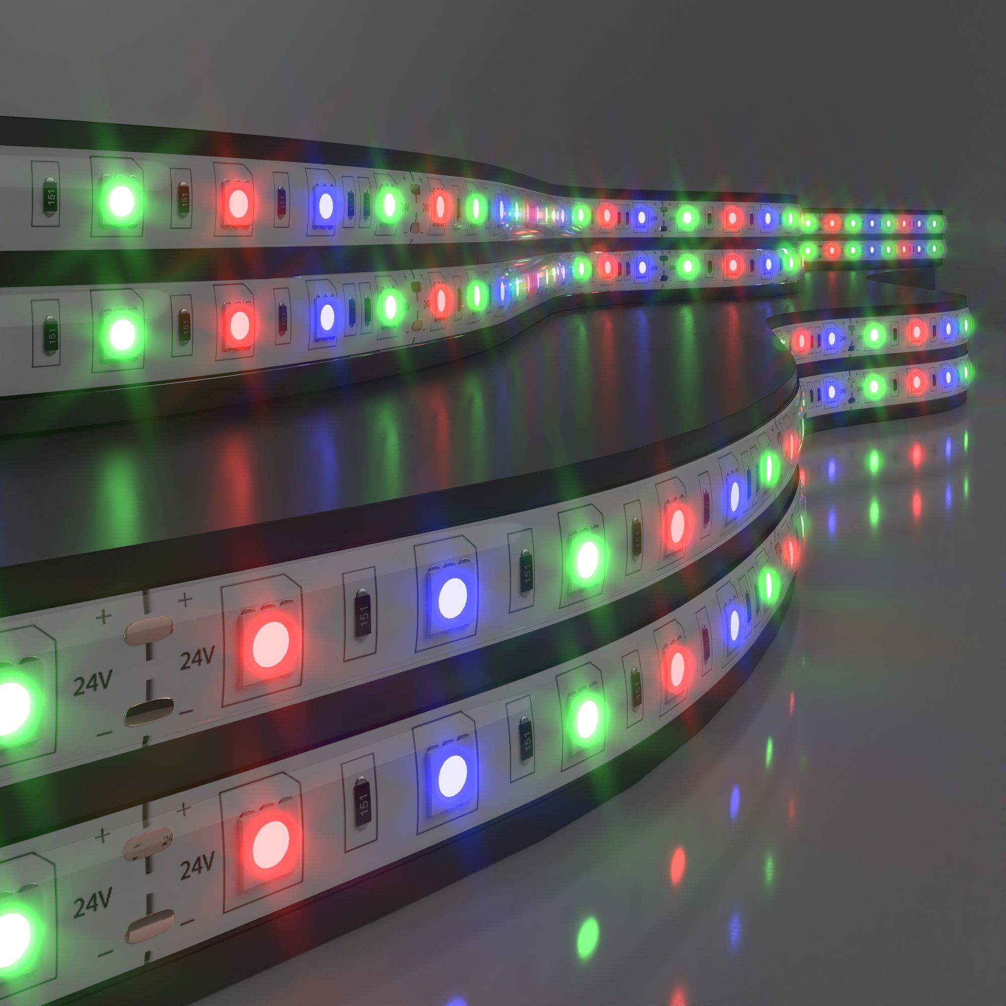 Лента светодиодная 24V 14,4W 60Led 5050 IP65 RGB, 5м Elektrostandard