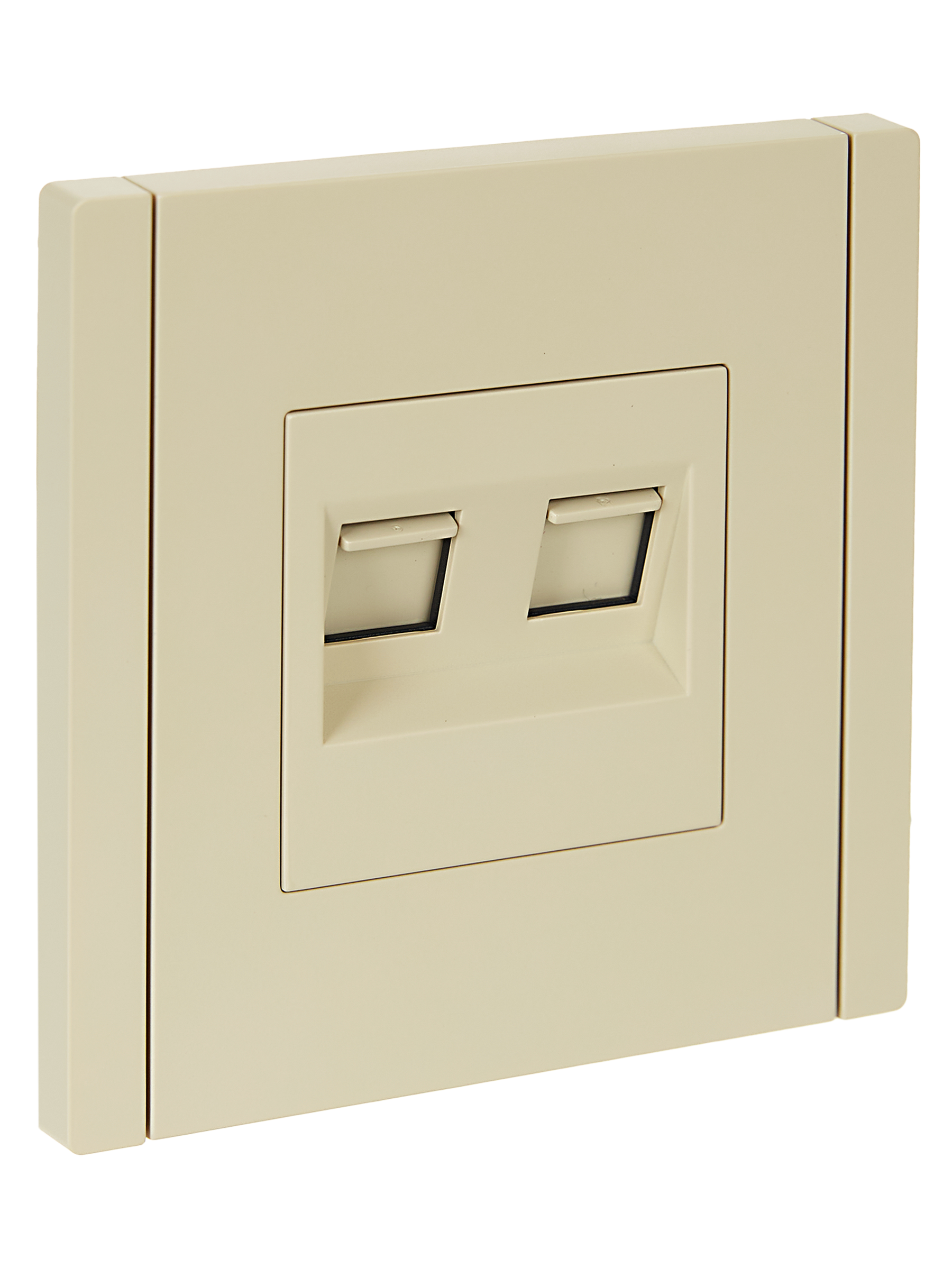 FORTE&PIANO Розетка компьютерная двойная RJ45 кат.6 FP434 ваниль IEK FP-K20-2-K10