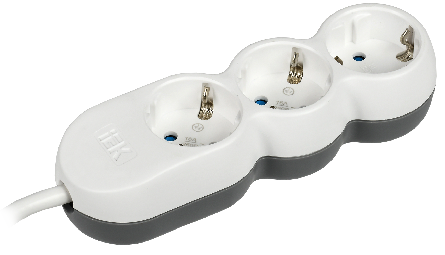 Удлинитель У03 3 места с заземлением 3м 3х1,5мм2 16А/250В UNO IEK WYP53-16-03-03-Z