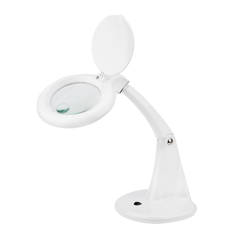 Лупа настольная 3D+12D с подсветкой 40 SMD LED, ø100мм, белая REXANT 31-0243