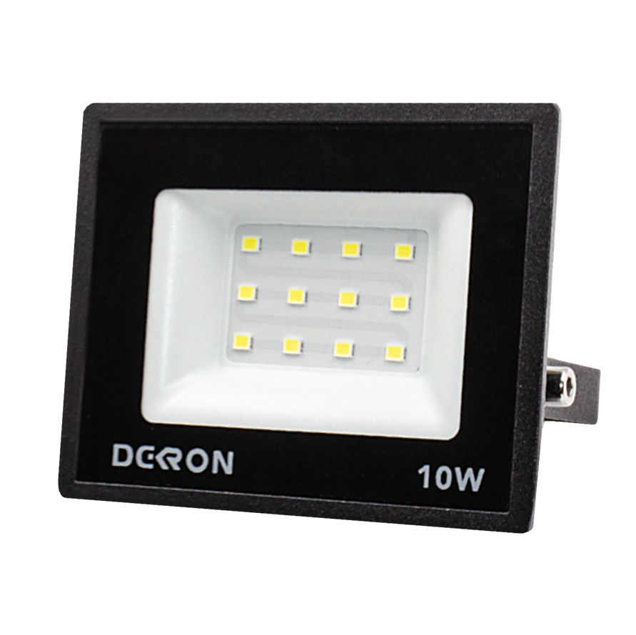 Прожектор светодиодный 10Вт, 800лм, 6500K, черный, IP65  - Фото 9