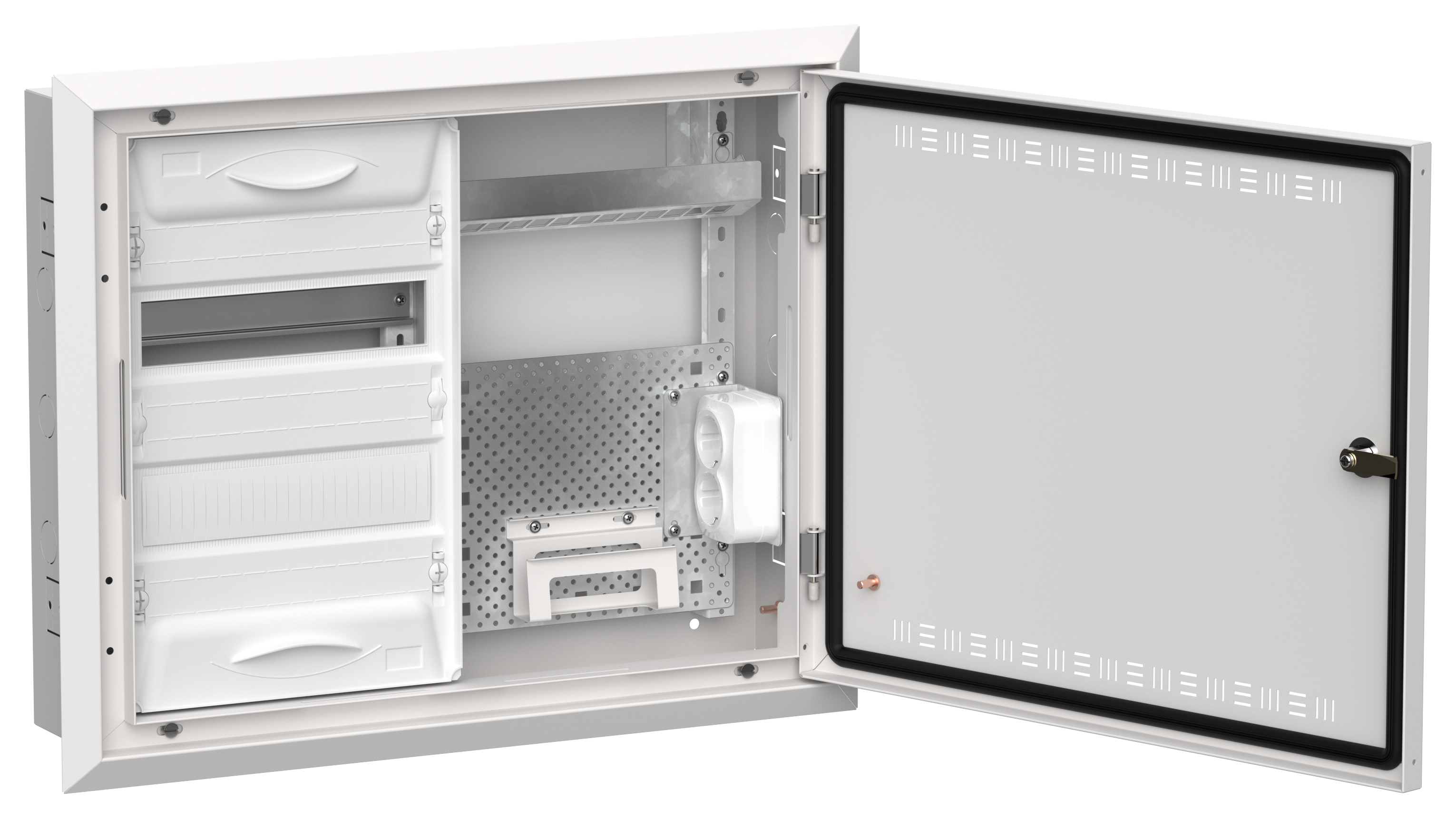 TITAN 5 Корпус комбинированный ЩРв-24 (2х24) 505х625х130мм IP30 белый IEK TI5-51-V-2X024-30