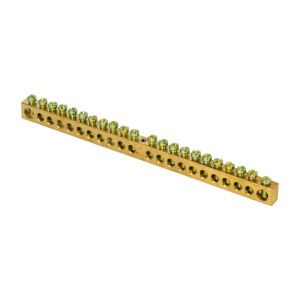 Шина PEN "ноль-земля" (8x12мм) 22 отв. латунь крепеж по центру EKF sn0-125-22-c