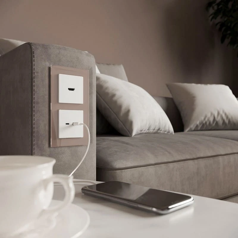 Рамка на 2 поста Favorit (латте, стекло) Werkel - Фото 6