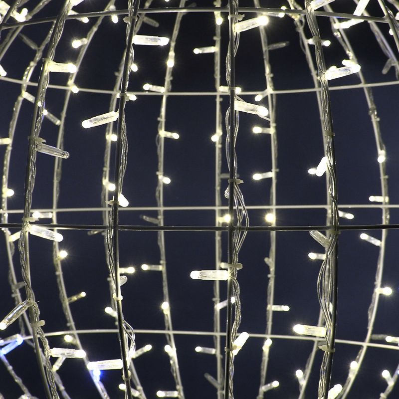 Светодиодная фигура Шар диаметр 80см 300 LED ТЕПЛЫЙ БЕЛЫЙ эффект мерцания 230В NEON-NIGHT - Фото 2