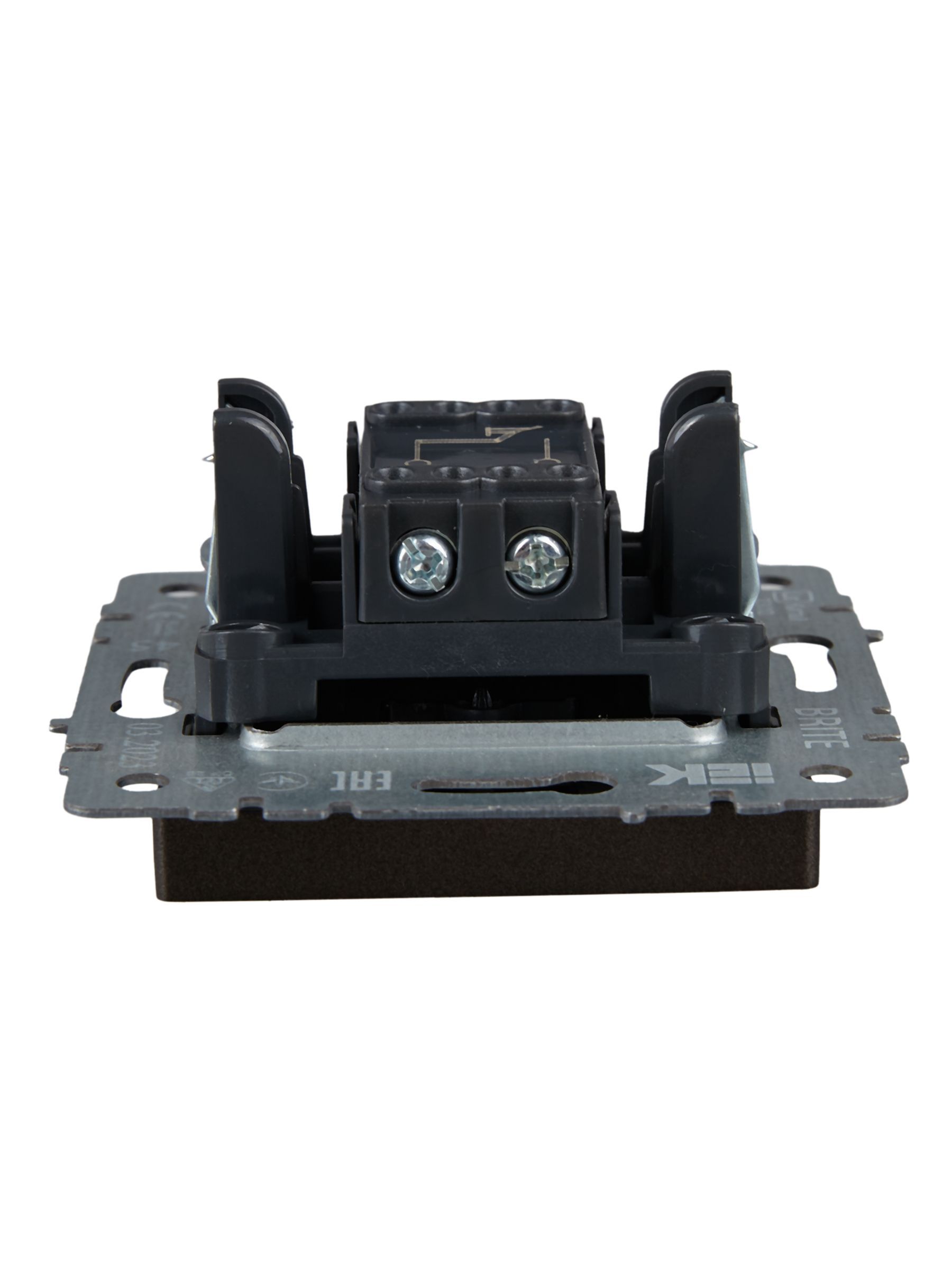 BRITE Выключатель 1-клавишный самовозвратный 10А ВС10-1-4-БрТБ темная бронза IEK - Фото 3