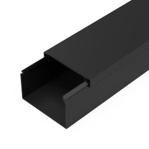 Кабель-канал черный 2-й замок в п/э 60х40 мм (18 м/уп) Промрукав PR03.0217