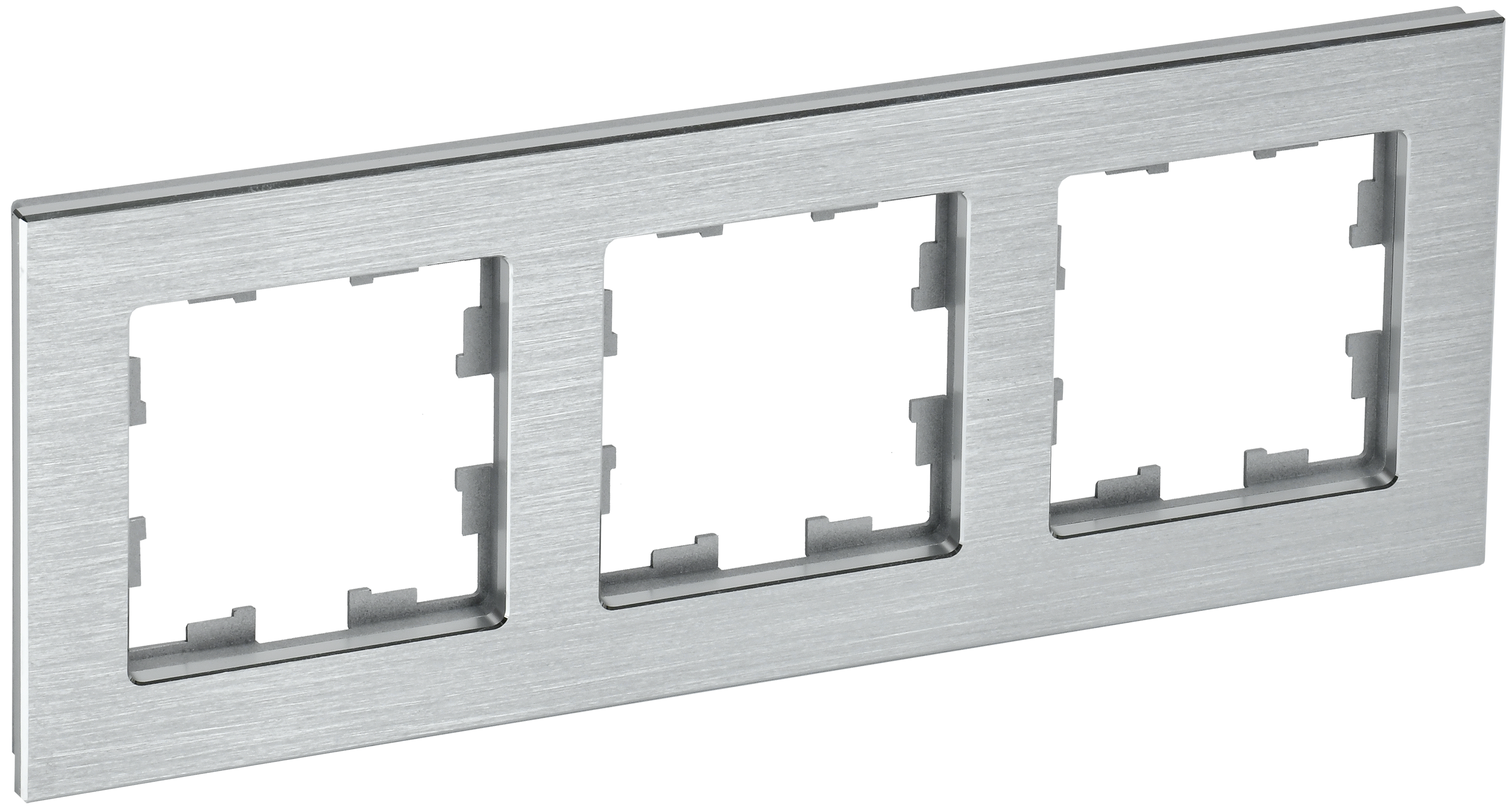 BRITE Рамка 3 -местная РУ-3-1-БрА металл алюминий IEK BR-M32-M-K47