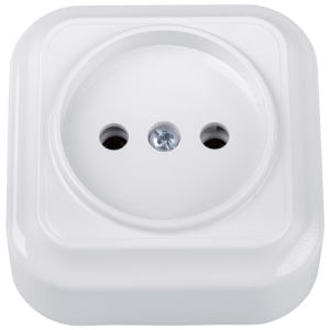 Розетка штепсельная для открытой установки РА16-0101 8806BY
