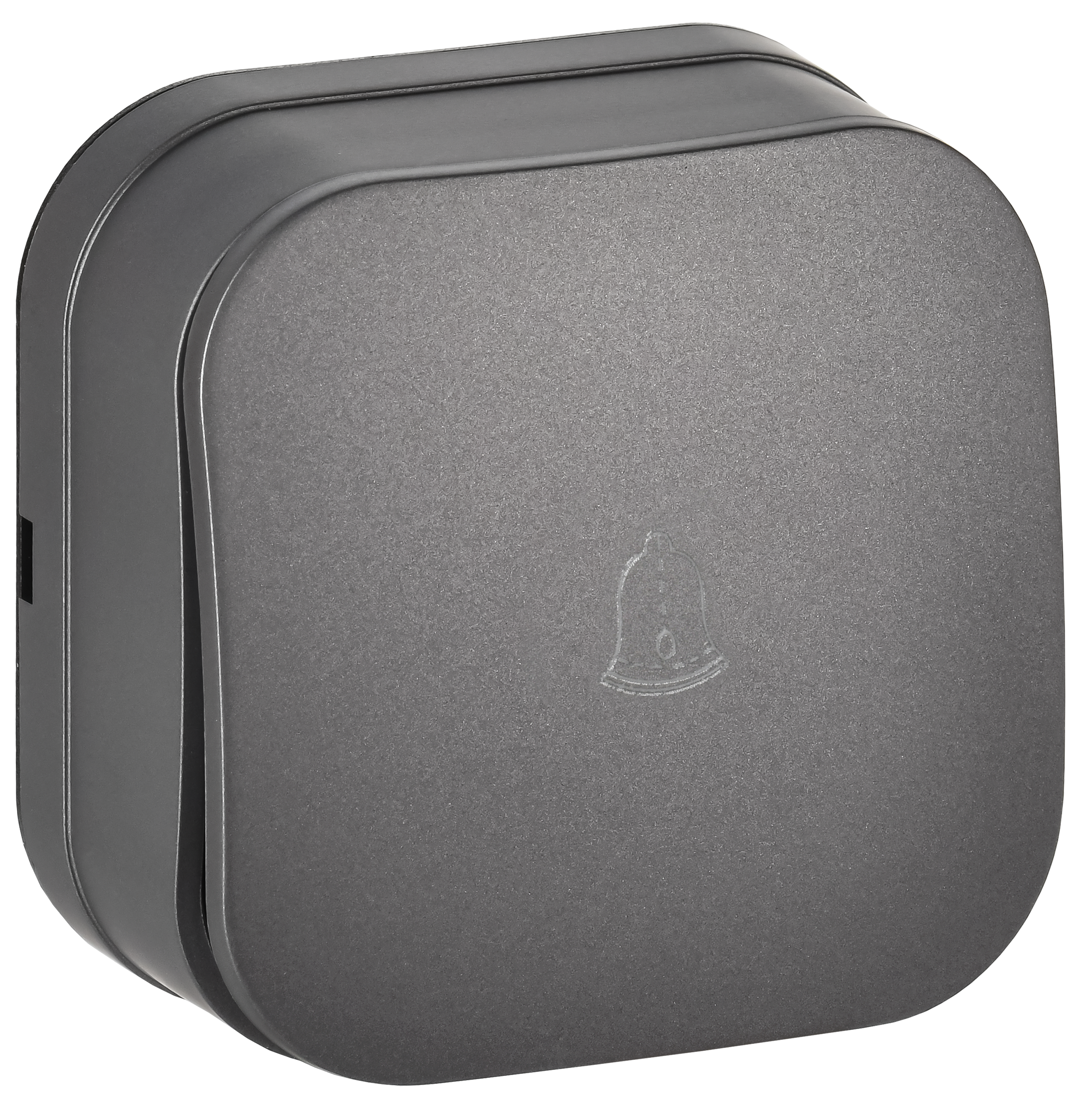 GLORY Выключатель 1-клавишный для открытой установки самовозвратный 10А ВСс20-1-0-ХСм сталь матовый IEK EVH14-K46M-10