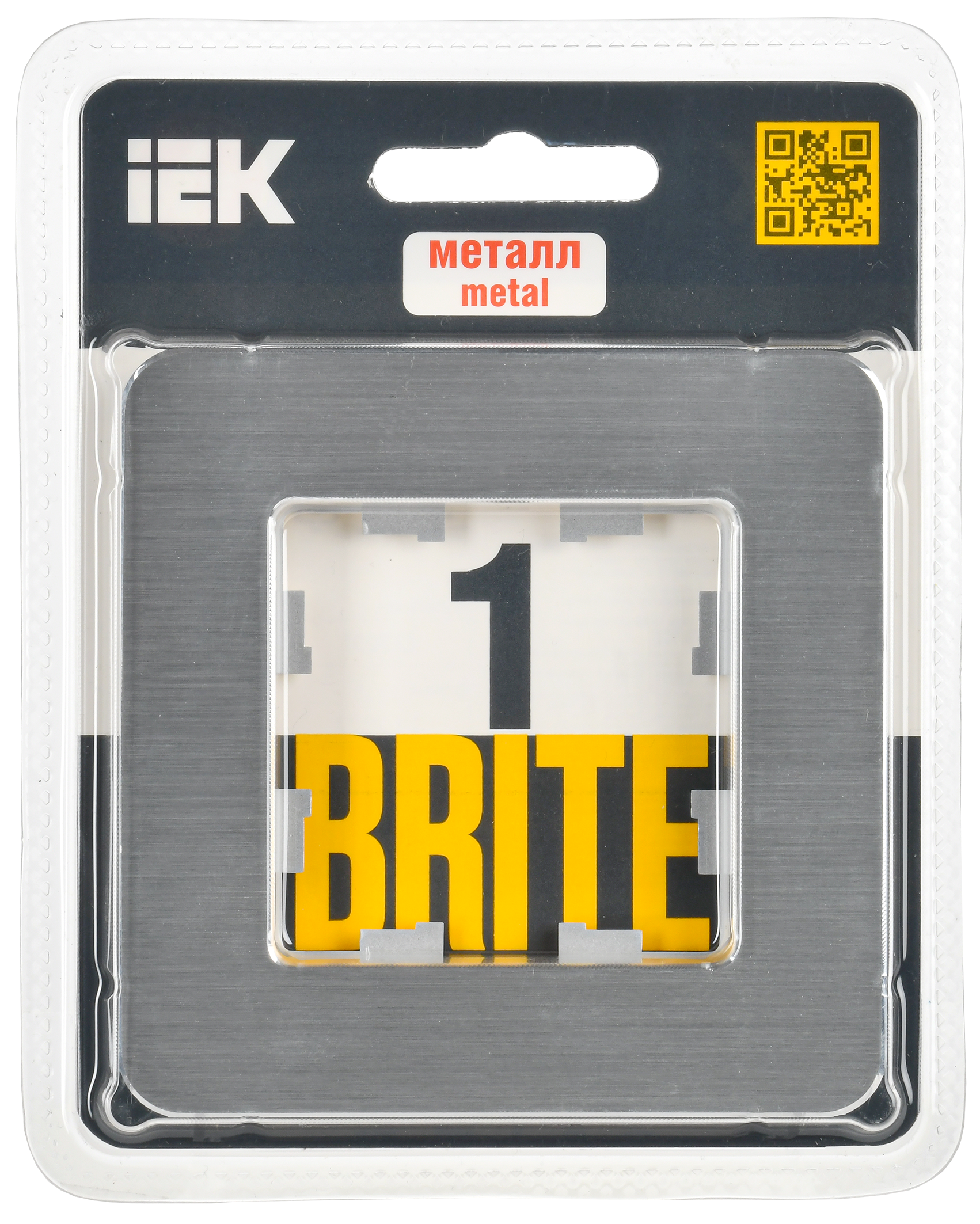 BRITE Рамка 1-местная РУ-1-1-Бр металл алюминий RE AL IEK - Фото 2
