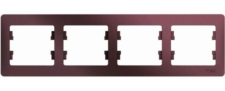 Рамка 4-м Glossa горизонт. баклажан. SE GSL001104