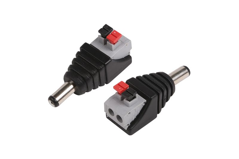 Разъем питания DC штекер 2,1х5,5мм с быстрозажимной колодкой REXANT