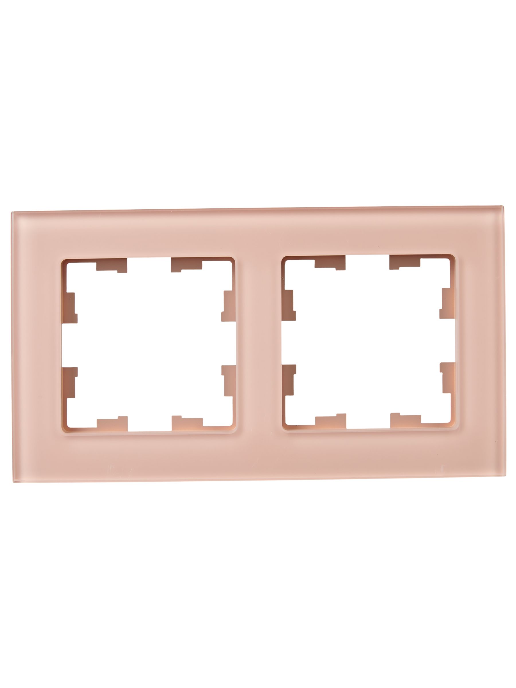 BRITE Рамка 2-местная РУ-2-2-БрП стекло персиковый матовый IEK - Фото 7