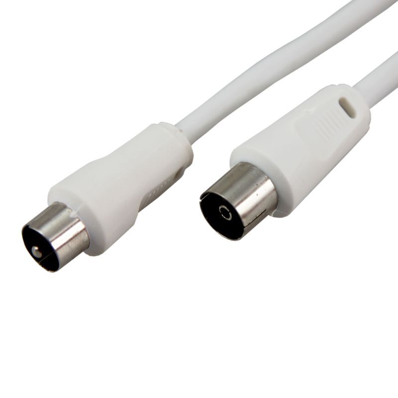 Шнур ТВ гнездо - ТВ штекер, 15м, белый REXANT 18-0008