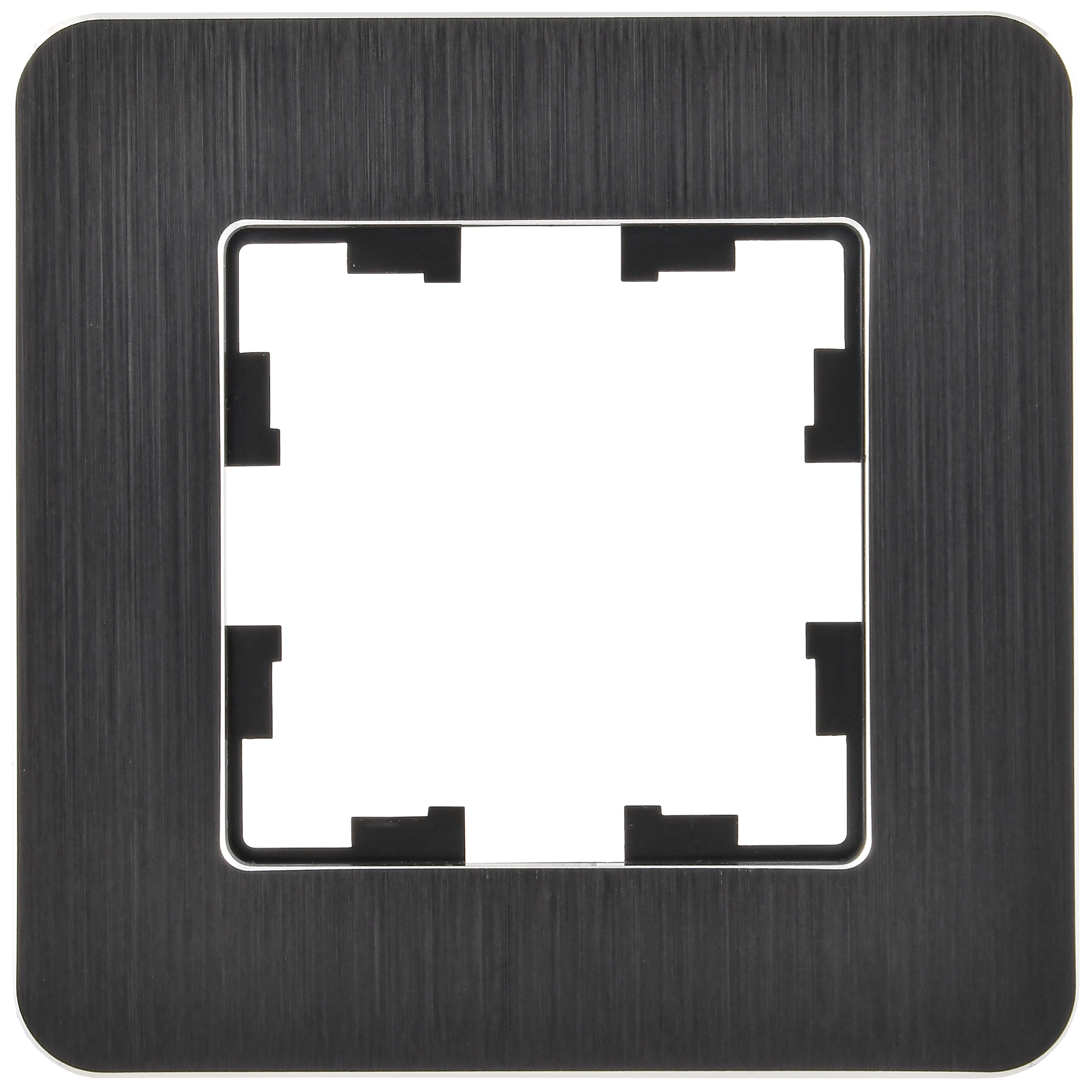 BRITE Рамка 1-местная РУ-1-1-Бр металл черный RE AL IEK - Фото 5