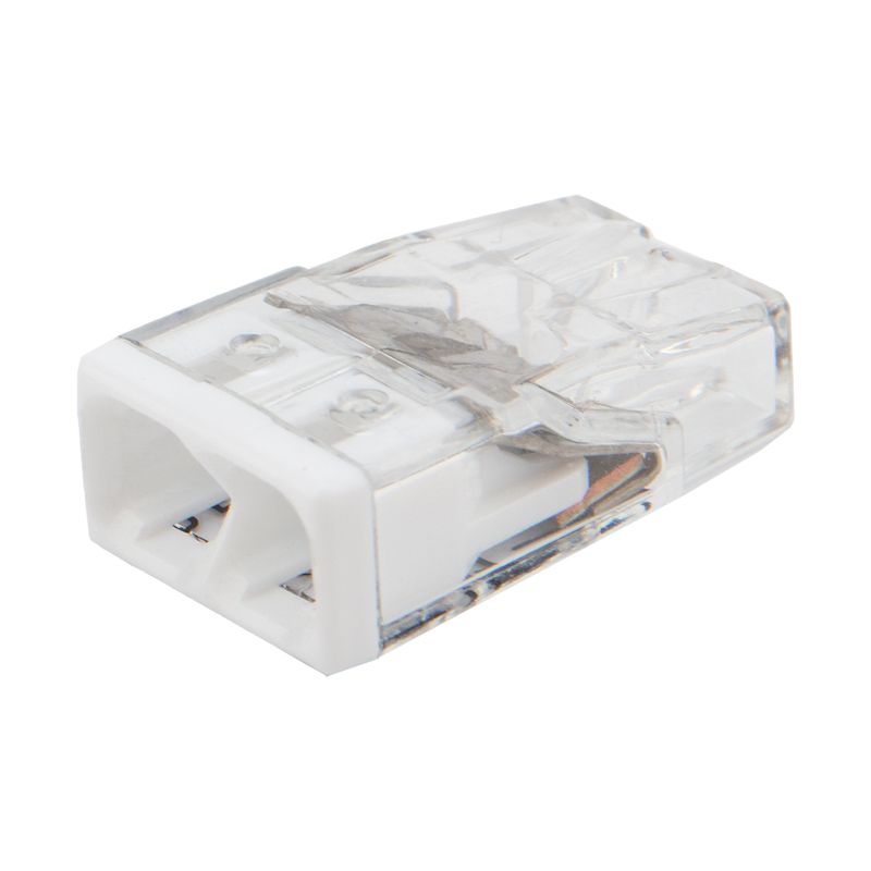 Экспресс-клемма REXANT СМК 2273-202, 2-проводная 0.5-2.5 мм², прозрачная, блистер (20 шт./уп.) 07-3211-20