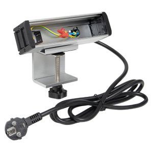 Встраиваемый настольный розеточный блок для крепления к столу, 8 модулей, C-Line cl-vnbco-8-s