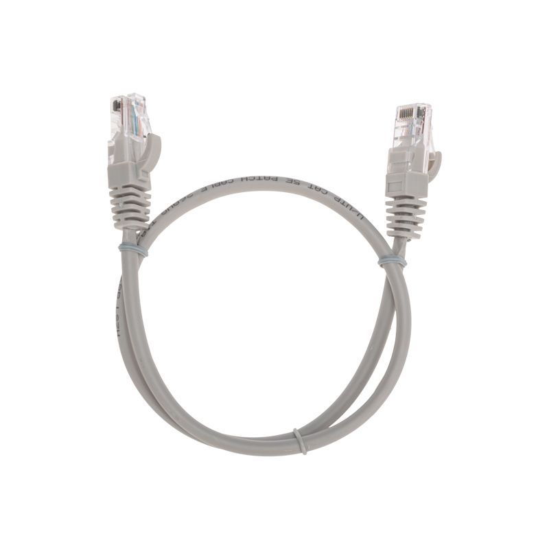 Патч-корд U/UTP, CAT 5e, RJ45-RJ45, 26AWG, LSZH, серый, 0,5м REXANT 02-0100-05