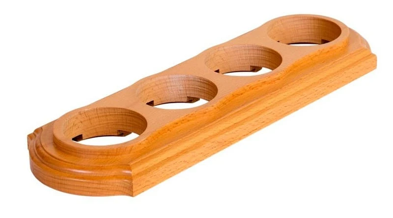 Рамка  четырехместная "Элегант" , цвет - бук натуральный, ТМ "МезонинЪ" GE70704-25