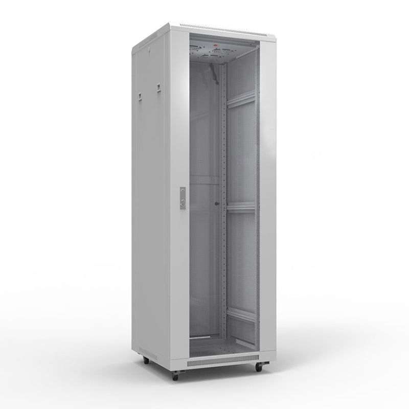 Шкаф напольный 19" серии Standart 47U 600х600мм, передняя дверь стекло, задняя дверь металл, RAL 7035 (состоит из 2 частей) REXANT - Фото 3