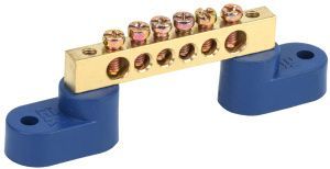 Шина N "ноль" на двух угловых изоляторах ШНИ-6х9-6-У2-С IEK YNN10-69-6C2-K07