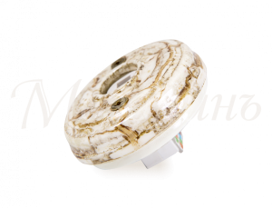 Розетка ретро компьютерная RJ45  (без подъемной рамки, D70x25), цвет - дворцовый мрамор, коллекция " GE70341-19k